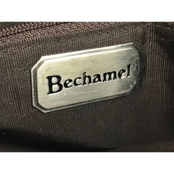 Bechamel Womens Black Leather‎ Double Handles Detachable Strap Pockets Tote Bag - Picture 8 of 8